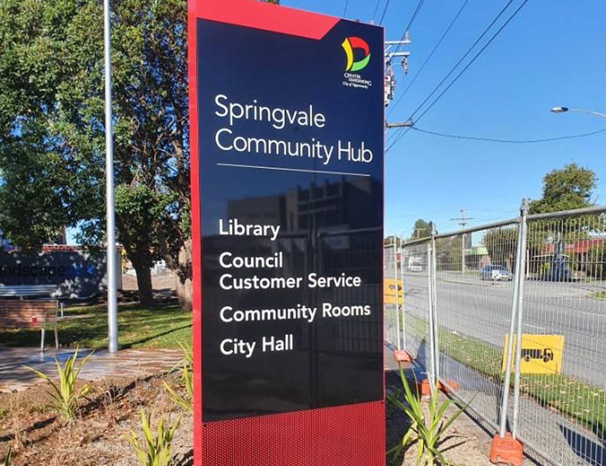 Springvale Community Hub totem