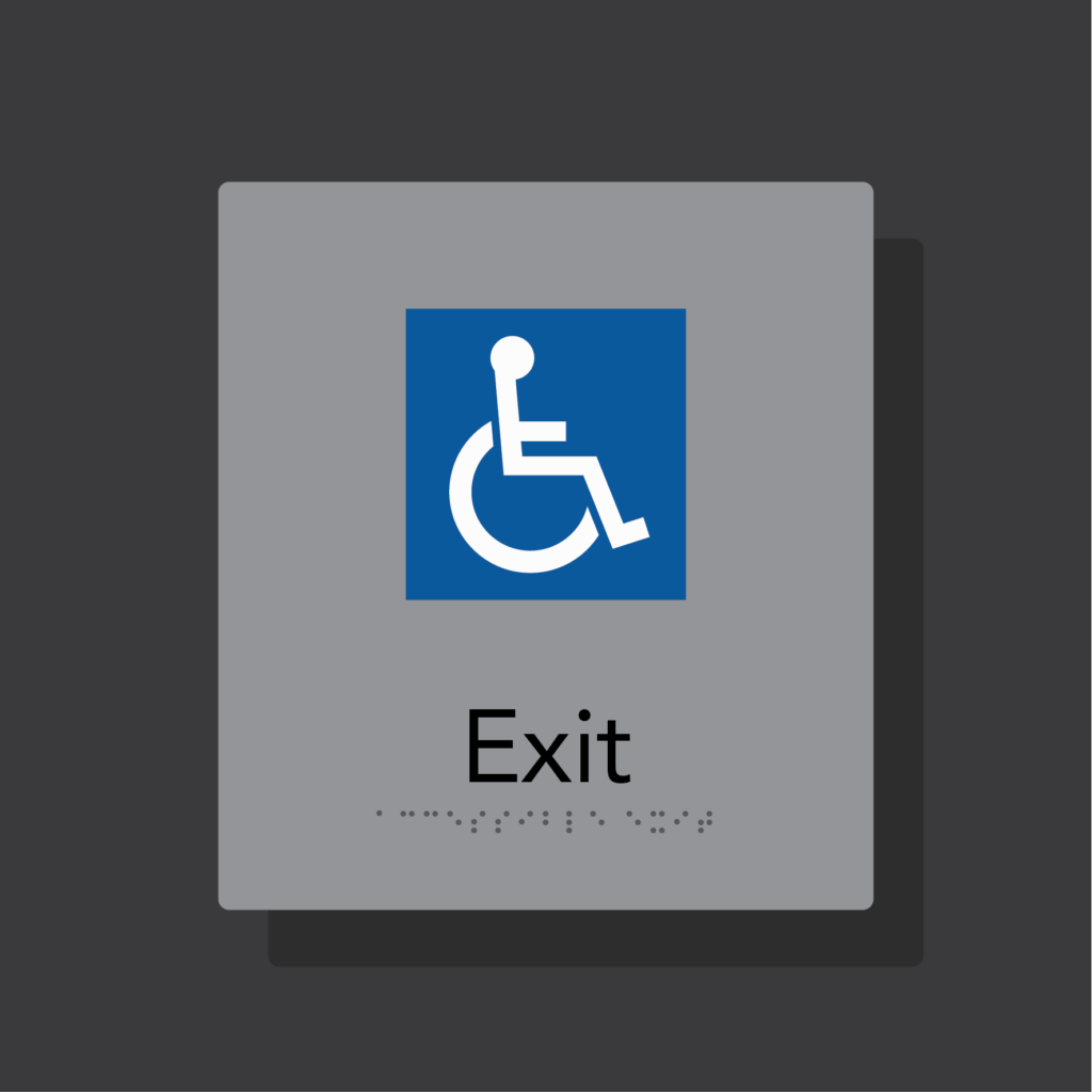Accessible Exit Braille Tactile Sign - Tiger Corporation