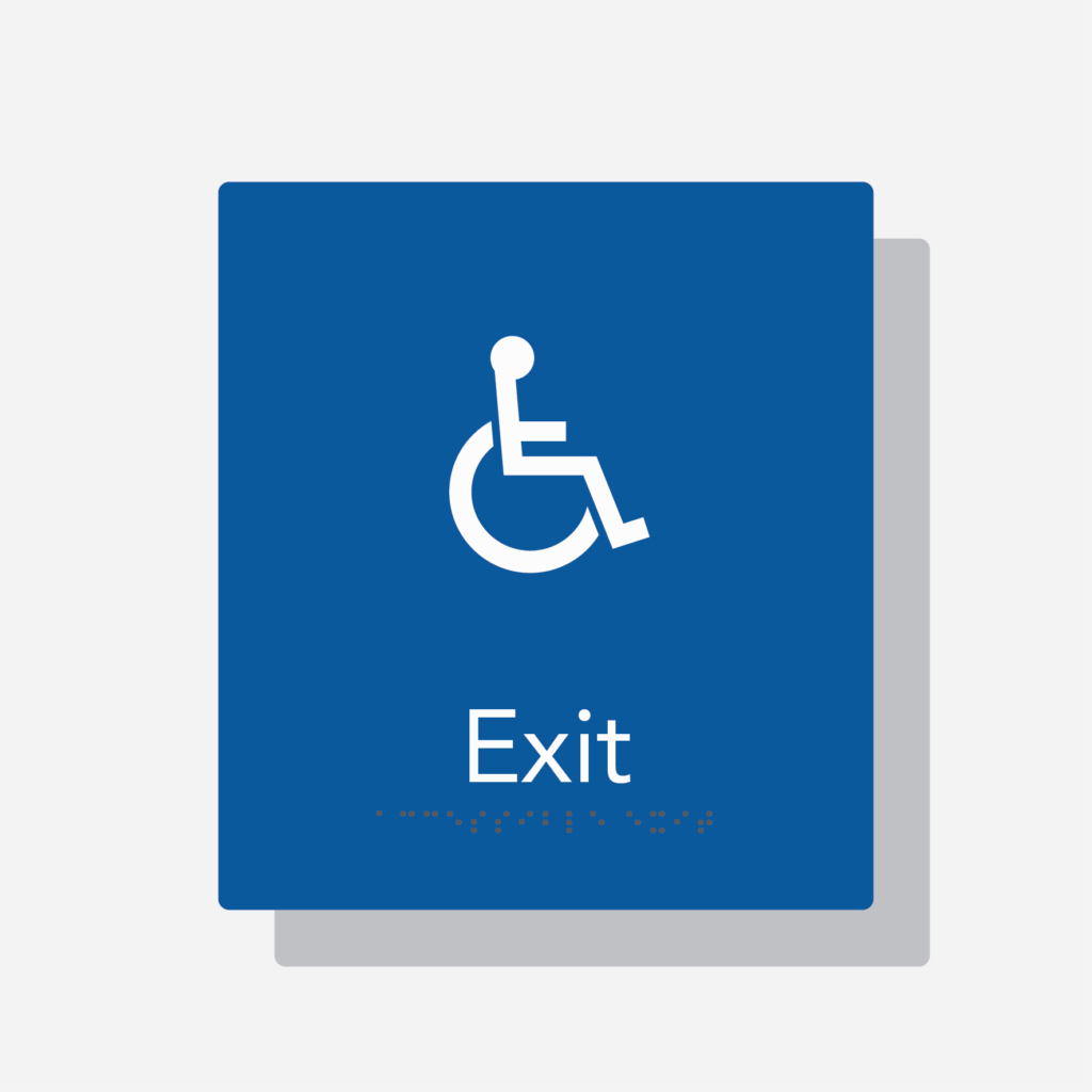 Accessible Exit Braille Tactile Sign - Tiger Corporation